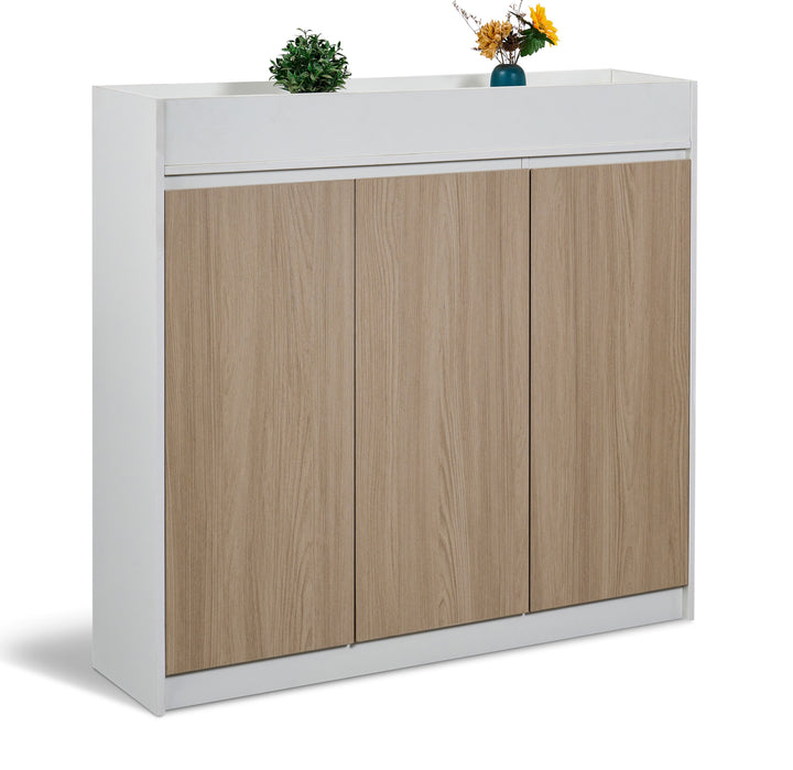 Nika White and Oak Planter Cabinet – Modern Storage Unit