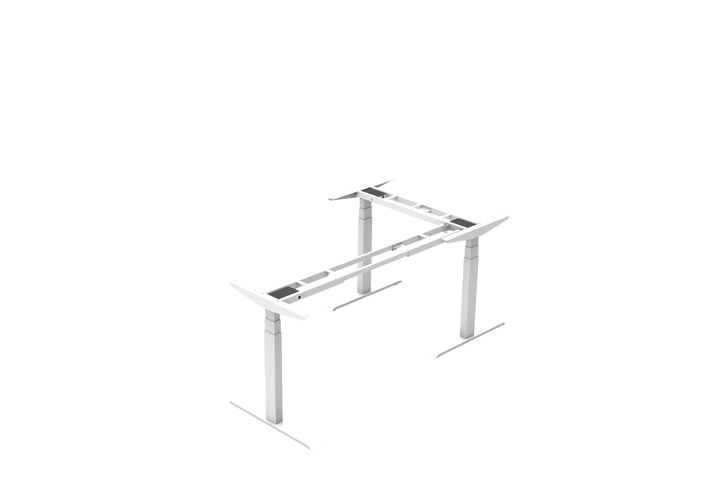 Three-Legged L-Shaped Sit-Stand Desk Frame