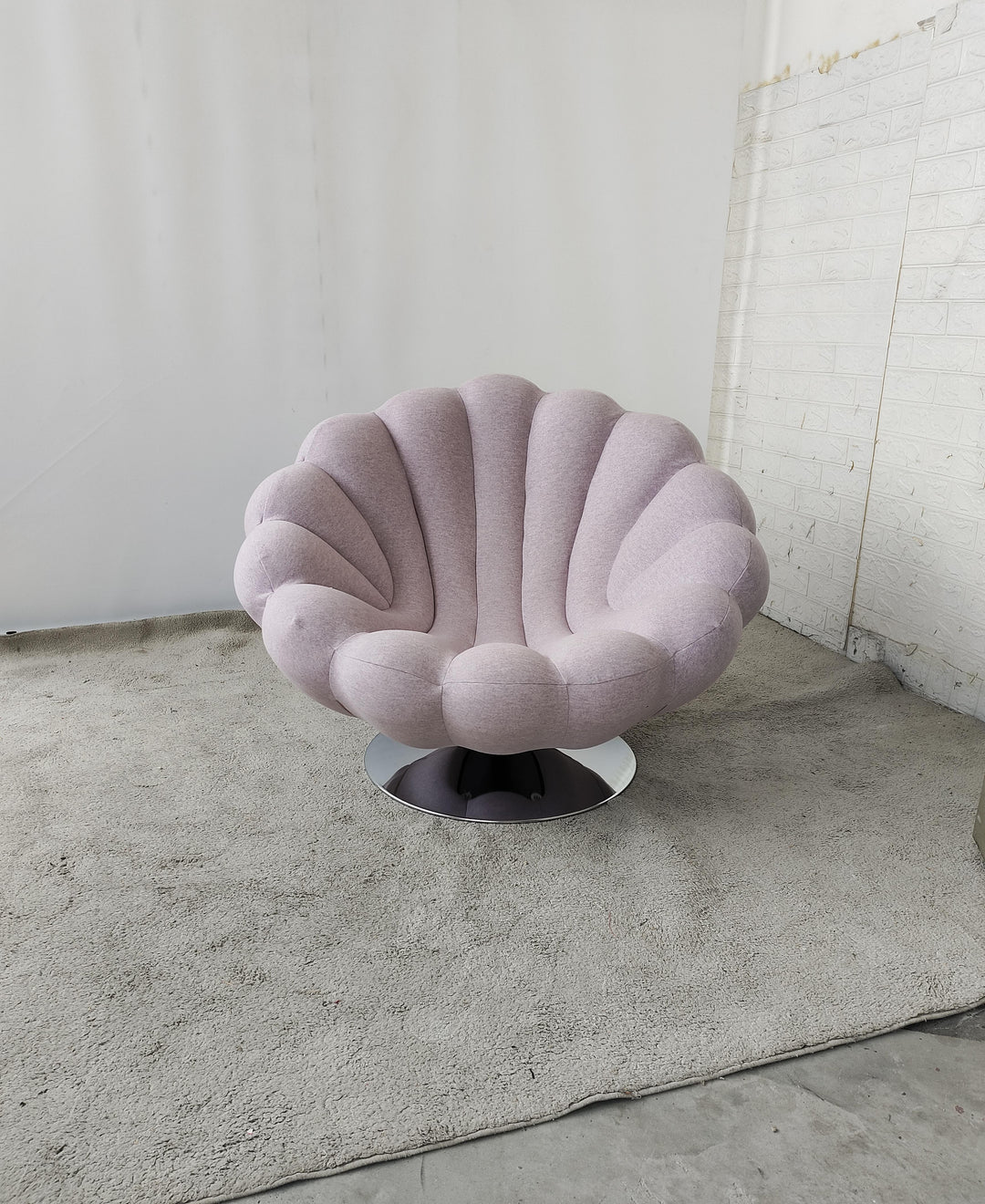 Anemone Armchair 360° Swivel Wool Fabric Lounge Couch