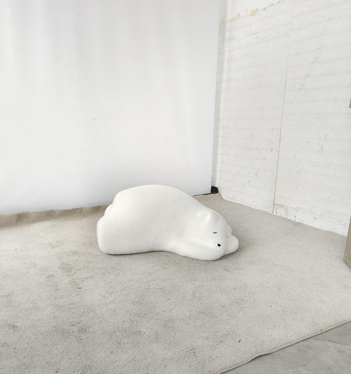 OGMAY Sleeping Bear Lazy Sofa Animal Seat Creative Polar Bear Celebrity Lying Bear Backrest Pillow