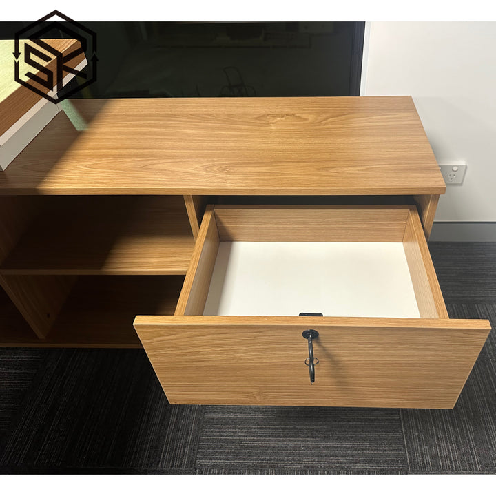 Corner desk with storage/ corner work station/ L shaped desk A003 European oak