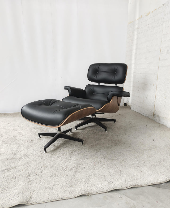 Eames Premium Replica Leather Lounge Chair & Ottoman