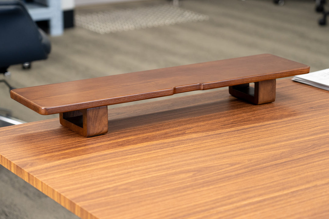 Solid Wood Monitor Riser -  Walnut