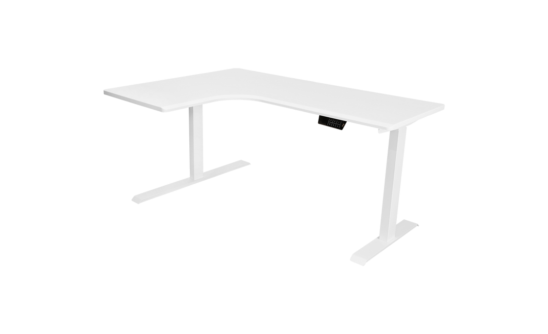 L-Shaped Corner Adjustable Standing Desk with Dual Motors