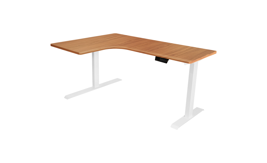 L-Shaped Corner Adjustable Standing Desk with Dual Motors