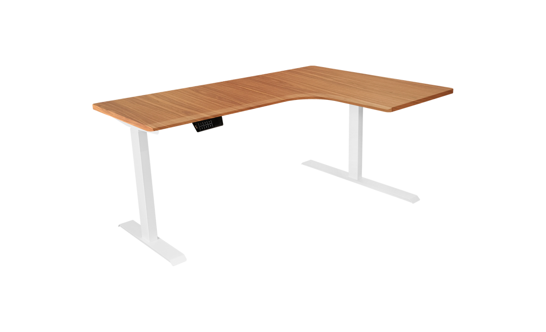 L-Shaped Corner Adjustable Standing Desk with Dual Motors